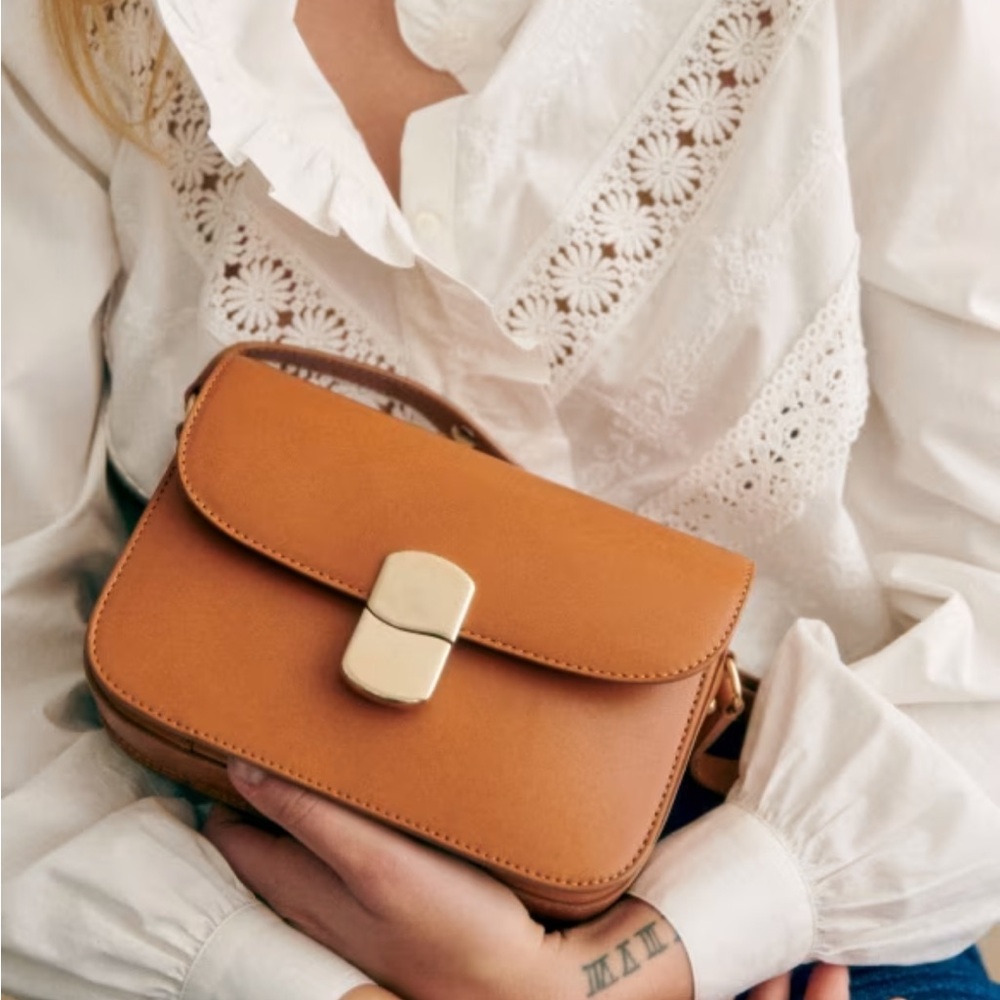 Sezane Mini Milo Tan Leather Bag